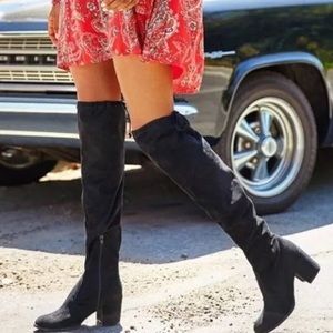 Unisa black thigh high boots NWT